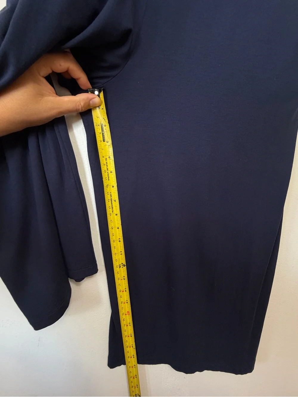 Eileen Fisher Navy Viscose Jersey Wide Leg Jumpsuit XL Made in USA